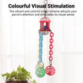 Parrot Hanging Bell Toy with Multicolour Chains, 28 cm - view 4