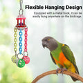 Parrot Hanging Bell Toy with Multicolour Chains, 28 cm - view 5