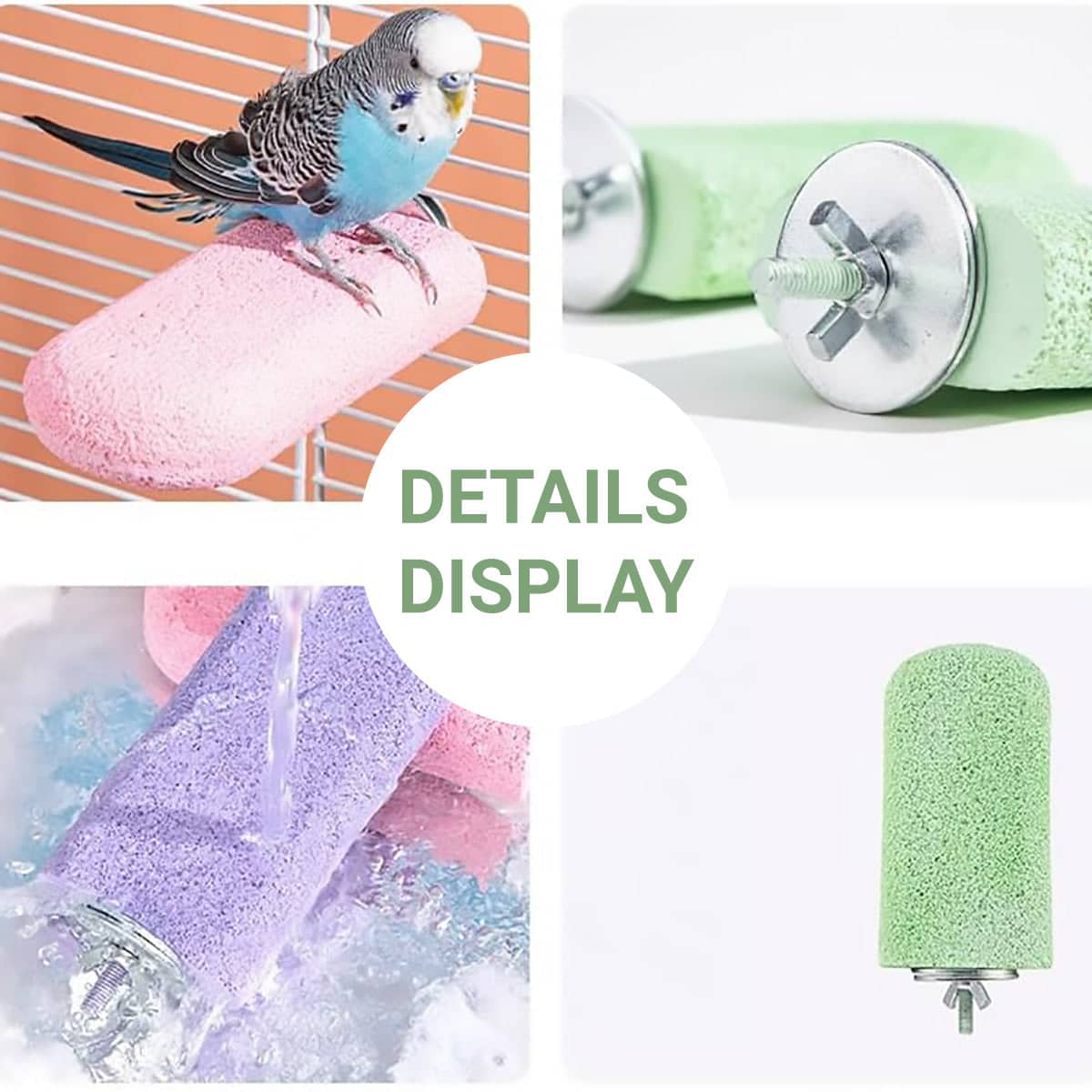 Parrot Perch with Textured Ice Cream Platform - Purple - view 5