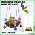 Parrot Rattan Nest Swing with Bells - Large, 20 cm Diameter - view 2