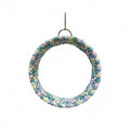 Parrot Round Hammock Swing Woven Rope Bird Cage Perch Budgie Sugar Glider - Rainbow