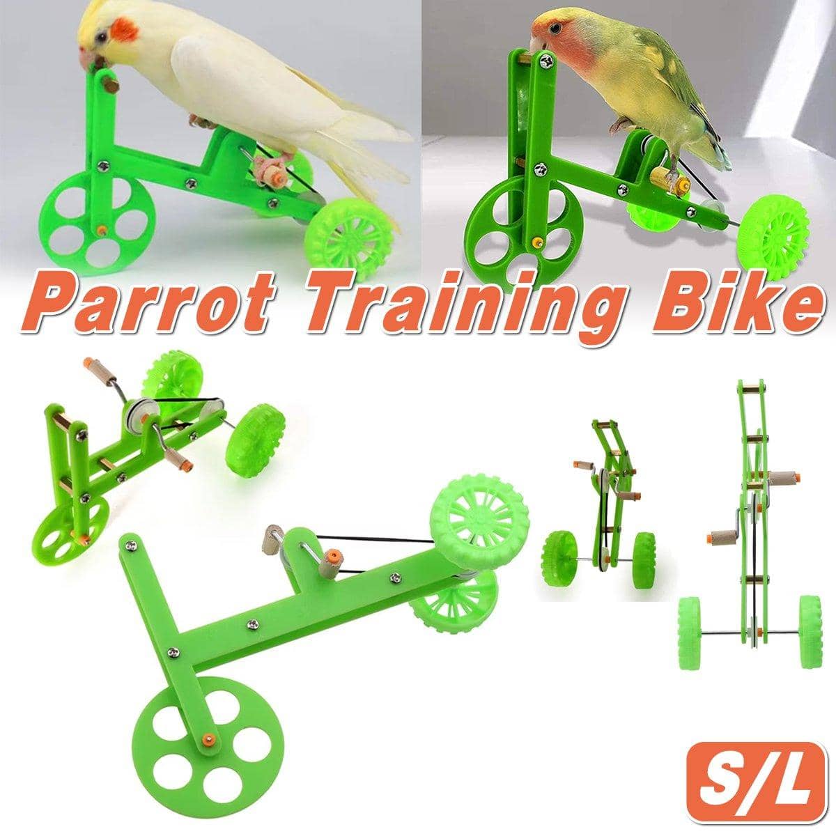 Parrot Training Bicycle Toy for Birds Exercise and Play - Small (14 x 7.2 x 8.7 cm) - view 2