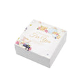 Pastry Gift Boxes, Pack of 50 - Floral Paperboard Cookie Box, 14 x 14 x 5 cm