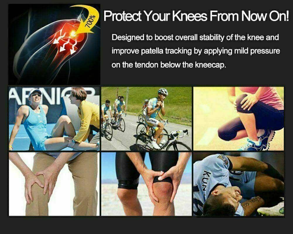 Patella Knee Strap with Gel Pad for Running and Sports - Blue - view 4