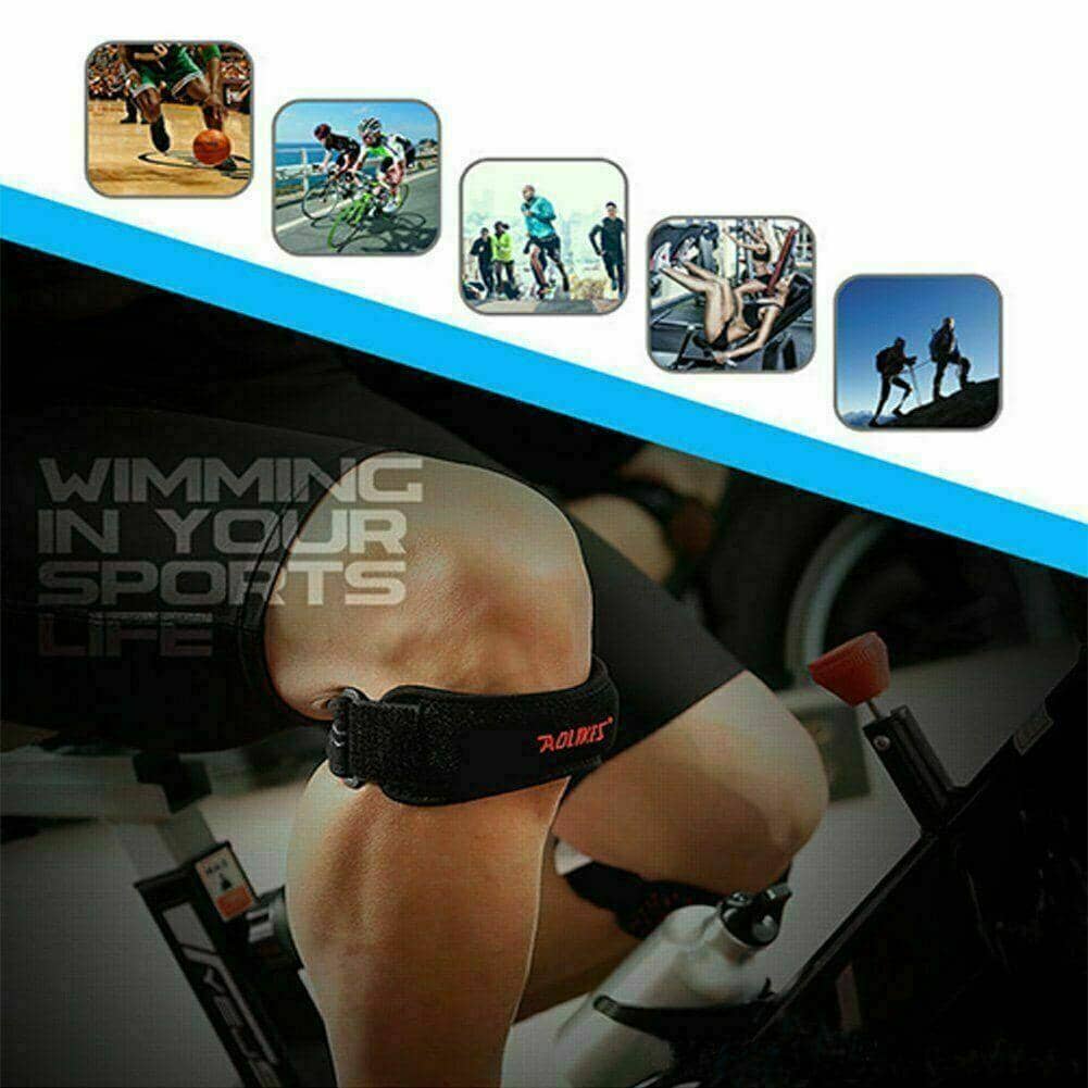 Patella Knee Strap with Gel Pad for Running and Sports - Blue - view 5