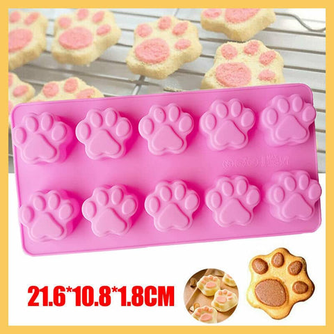 Paw Print Silicone Mould for Chocolate, Ice Cubes and Baking DIY