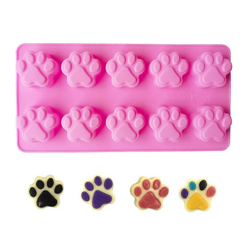 Paw Print Silicone Mould for Chocolate, Ice Cubes and Baking DIY - view 2