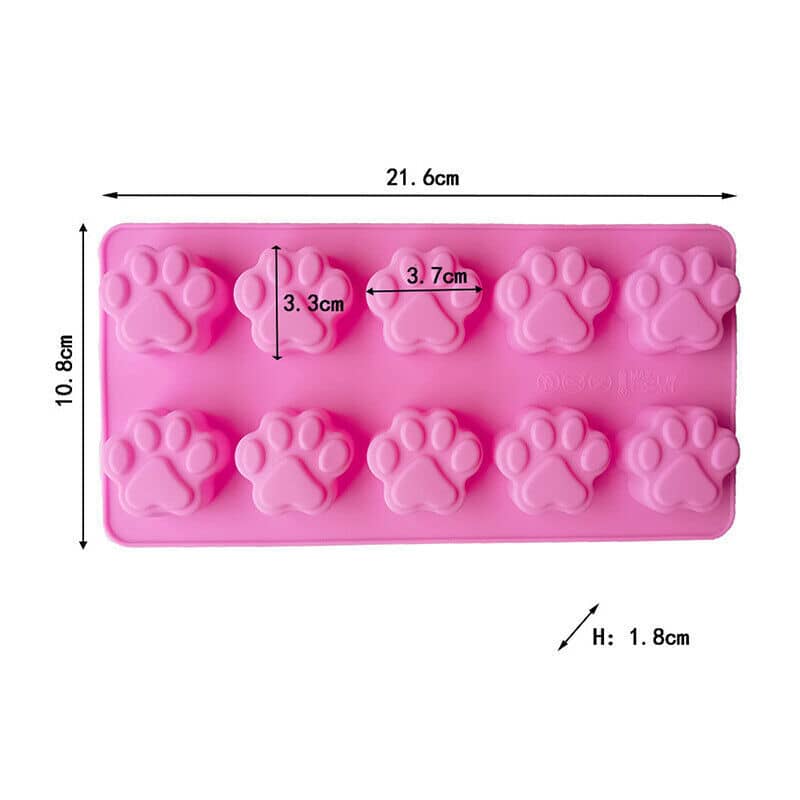 Paw Print Silicone Mould for Chocolate, Ice Cubes and Baking DIY - view 3