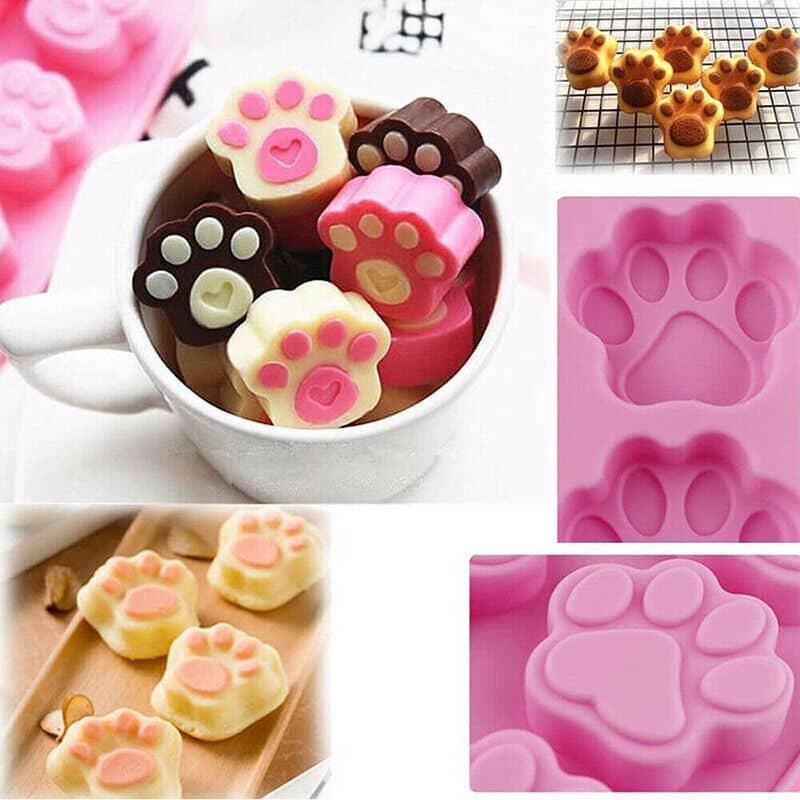 Paw Print Silicone Mould for Chocolate, Ice Cubes and Baking DIY - view 4