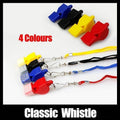 Pealess Referee Whistle with Lanyard and Mouth Grip - Black - view 2