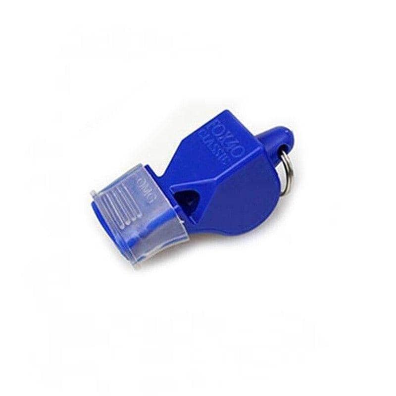 Pealess Referee Whistle with Lanyard and Mouth Grip - Blue