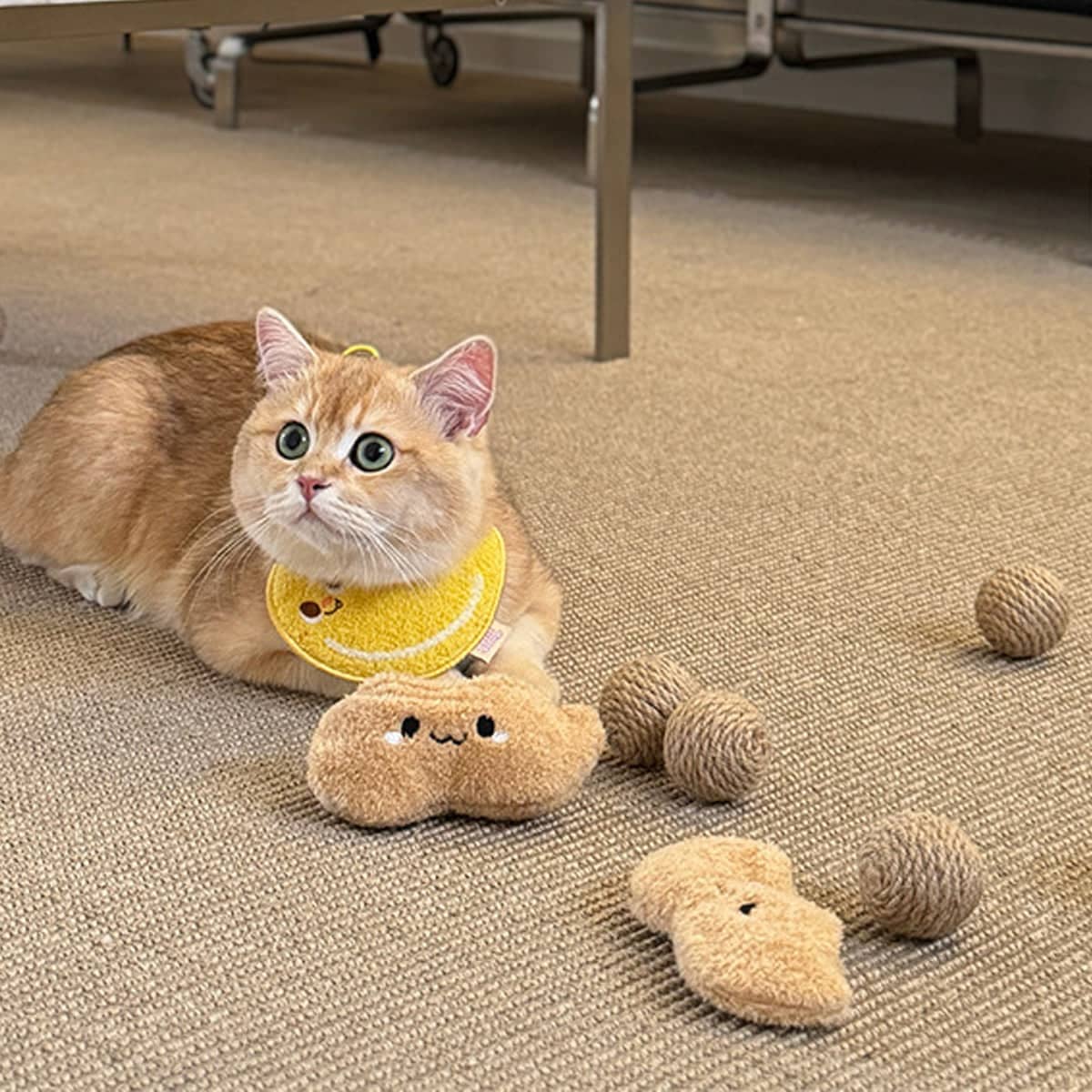Peanut Cat Toys Soft Interactive Kitten Plush Chew Toys - Pack of 2 - view 4