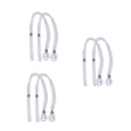 Pearl Curtain Tiebacks Strap Set 3 Pairs Decorative Buckle Holder - White