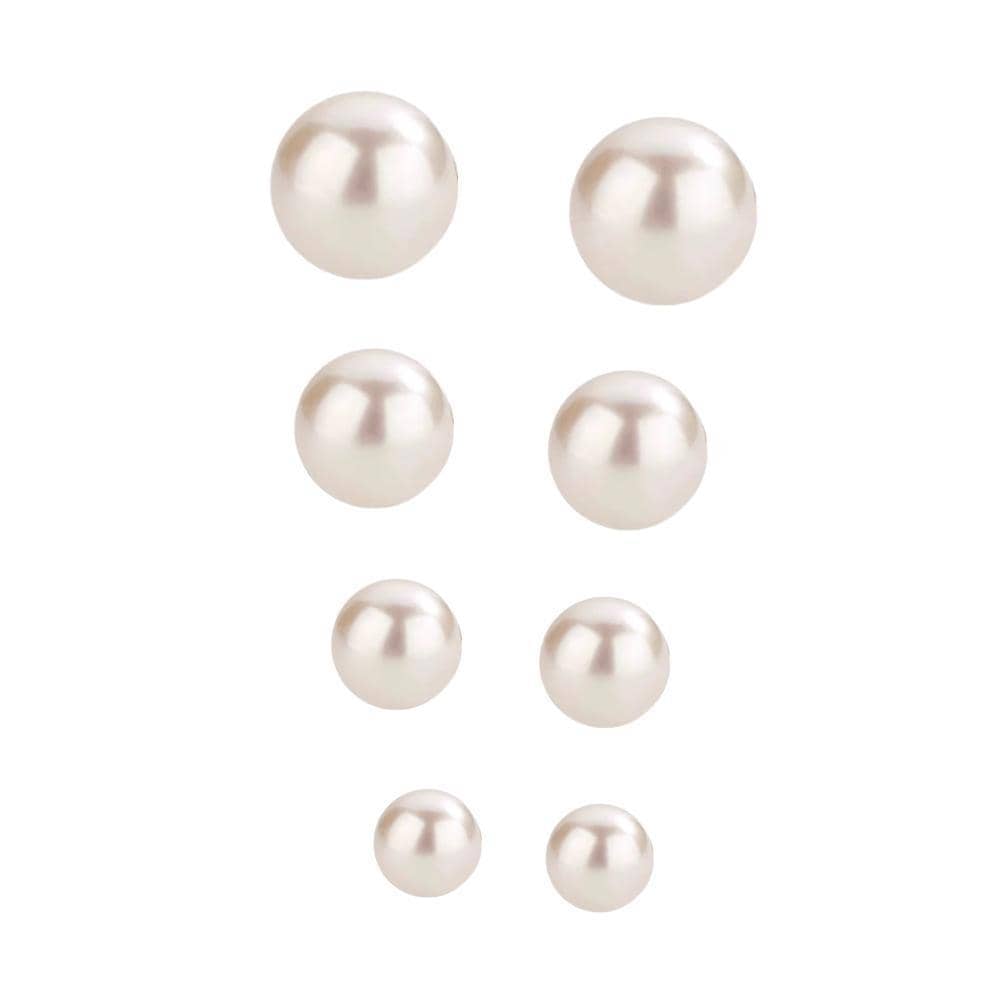 Pearl Stud Earrings for Women - 12 mm - view 3