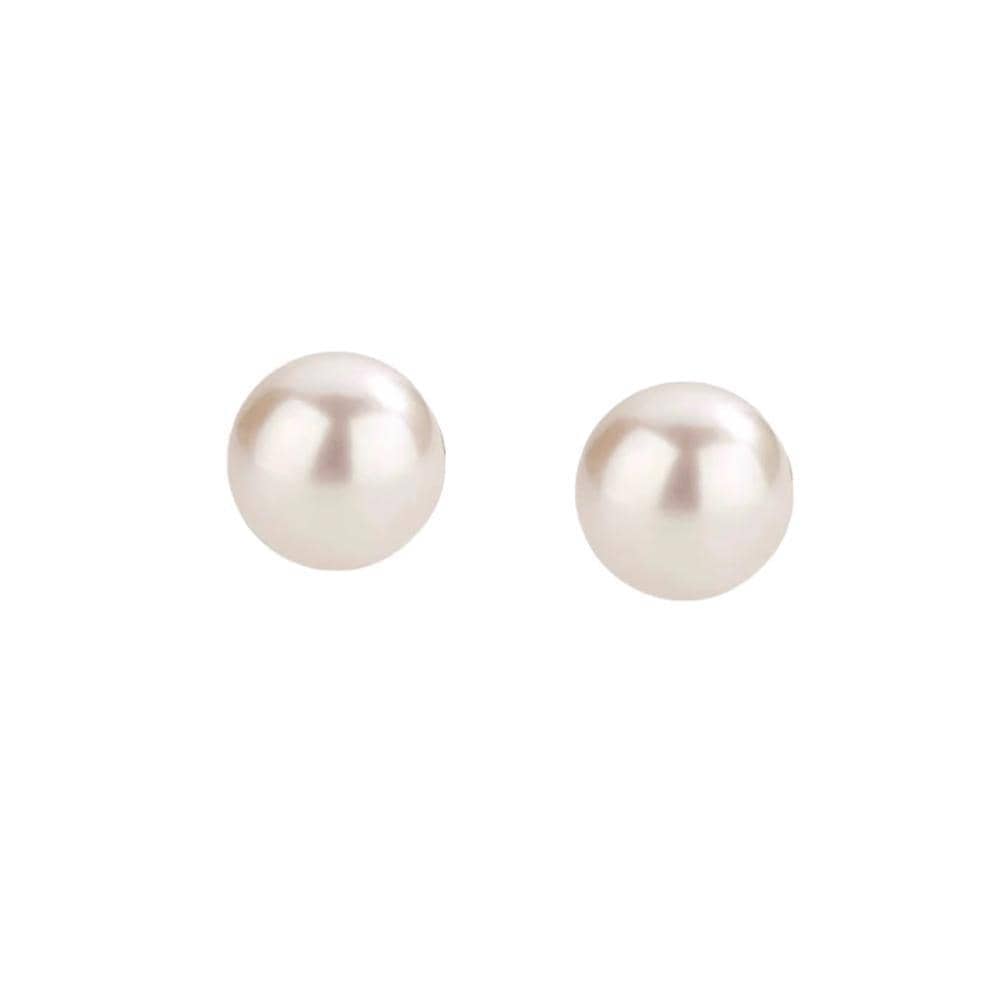Pearl Stud Earrings for Women - 14 mm