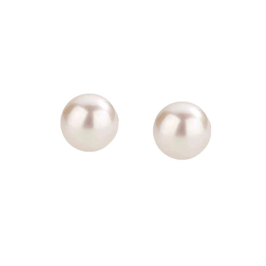 Pearl Stud Earrings for Women - 14 mm