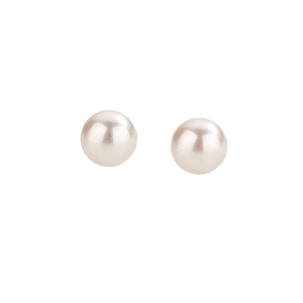 Pearl Stud Earrings for Women - 8 mm
