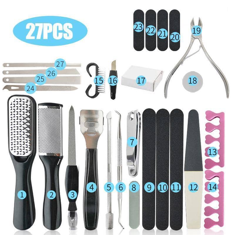 Pedicure and Manicure Tool Set with Callus Remover, 27 Piece Nail Care Kit - view 4