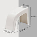 Pedicure Stool Foot Care Nail Cutting Stool Non-Slip Base Durable - Cream White, Pack of 2 - view 3