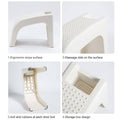 Pedicure Stool Foot Care Nail Cutting Stool Non-Slip Base Durable - Cream White, Pack of 2 - view 4