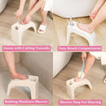 Pedicure Stool Foot Care Nail Cutting Stool Non-Slip Base Durable - Cream White, Pack of 2 - view 5