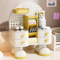 Pegboard Desk Organiser with Drawers - Cartoon Boot-Feet Style, Yellow - view 5