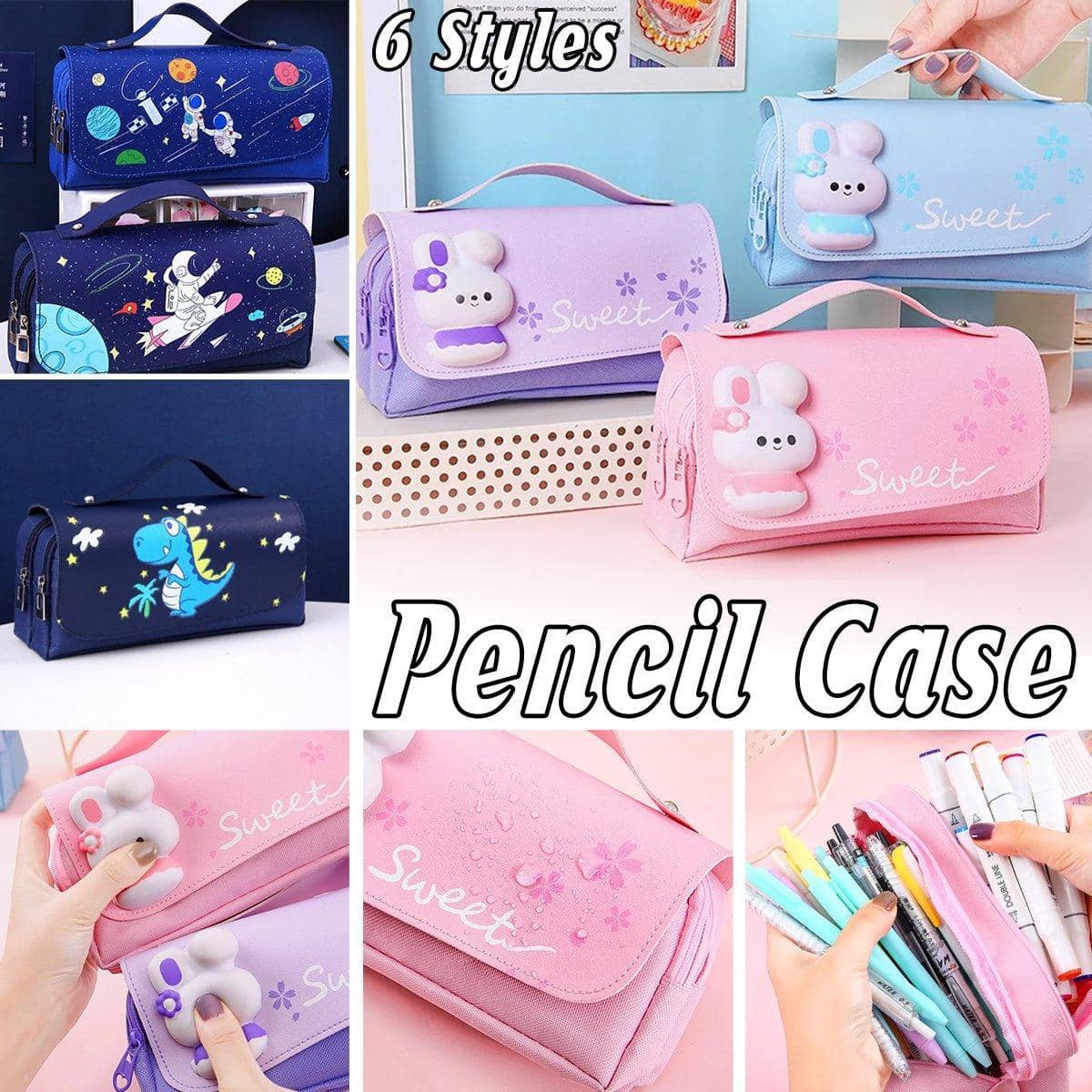 Pencil Case Stationery Bag - Style 02, PU Oxford Cloth - view 2