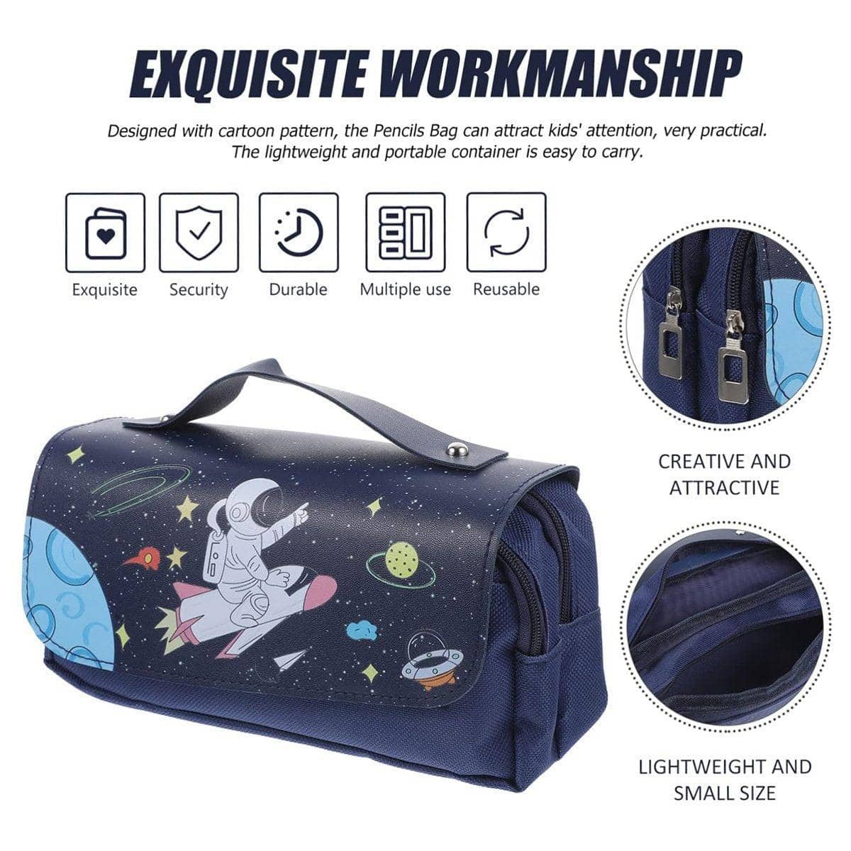 Pencil Case Stationery Bag - Style 02, PU Oxford Cloth - view 4