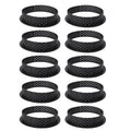Perforated Round Tart Ring Cake Mould, Set of 8 Non Stick Plastic Baking Rings - view 2