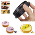 Perforated Round Tart Ring Cake Mould, Set of 8 Non Stick Plastic Baking Rings - view 4