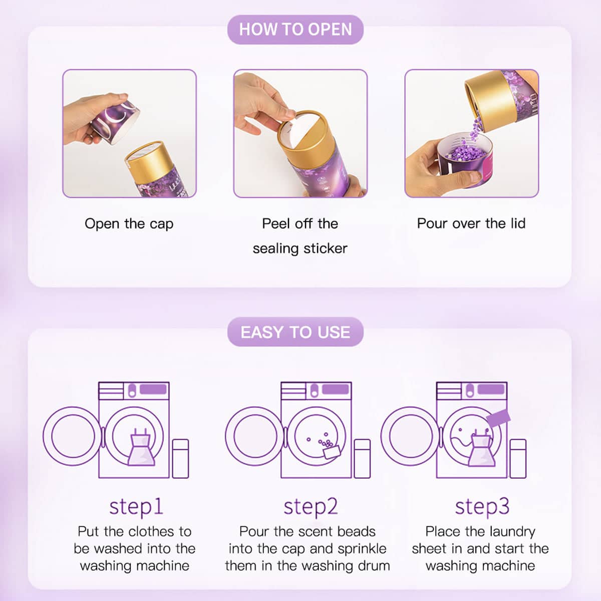 Perfumed Laundry Scent Beads for Clothes - Rose - view 5