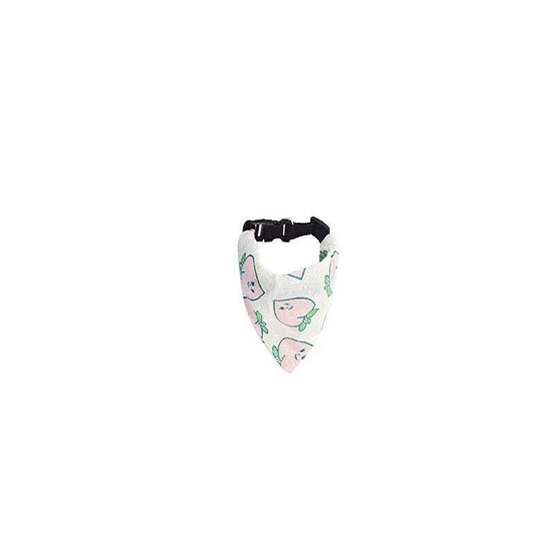 Pet Bandana-Style Collar, Large (Neck 18 to 33 cm) - Peach Print