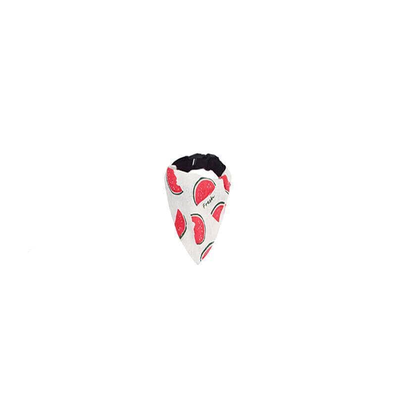 Pet Bandana-Style Collar, Large (Neck 18 to 33 cm) - Watermelon Print