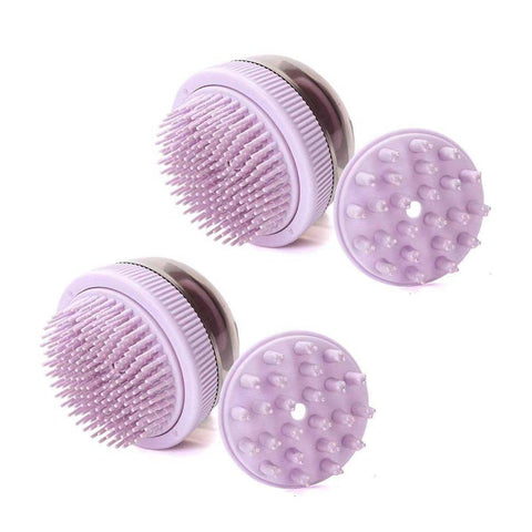Pet Bath Massage Brush for Cats and Dogs, Pack of 2 - Light Purple