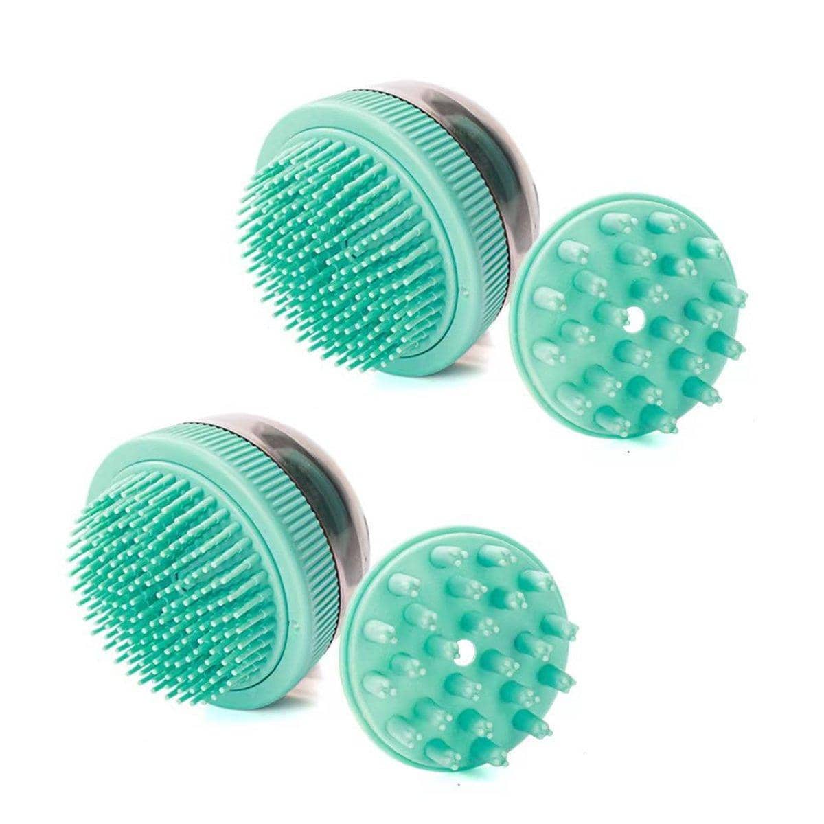 Pet Bath Massage Brush for Cats and Dogs, Pack of 2 - Teal