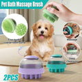 Pet Bath Massage Brush for Cats and Dogs, Pack of 2 - Teal - view 2