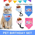 Pet Birthday Cake Hat and Happy Birthday Bandana Set - Pink - view 2
