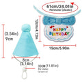 Pet Birthday Hat and Scarf Set for Dogs and Cats - Pink - view 4