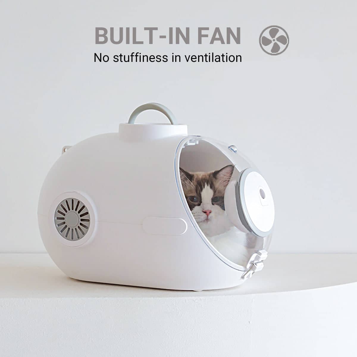 Pet Carrier Backpack for Cats and Dogs - Breathable Travel Bag, White - view 4
