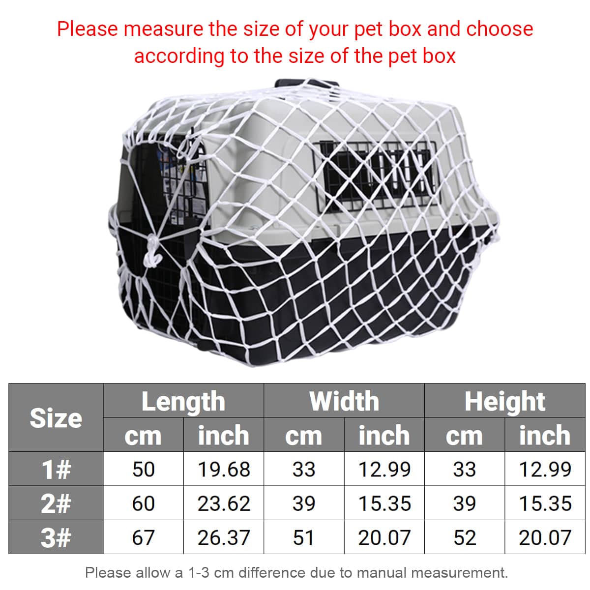 Pet Carrier Net Bag with Rope Closure - 60 x 39 x 39 cm - view 4