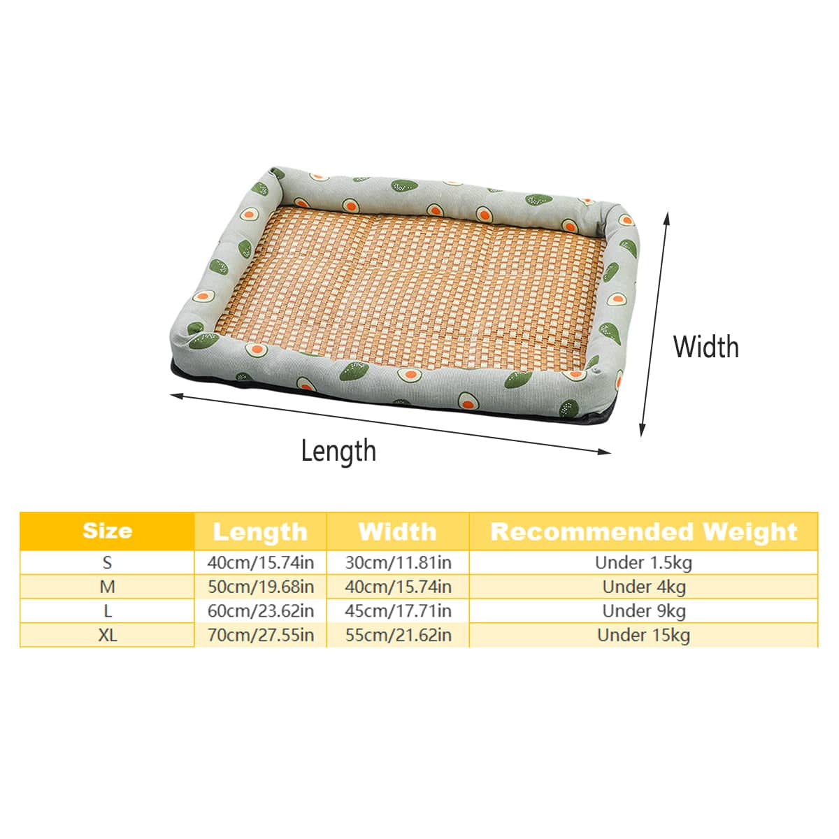 Pet Cooling Mat Avocado Print - 50 x 40 cm - view 3