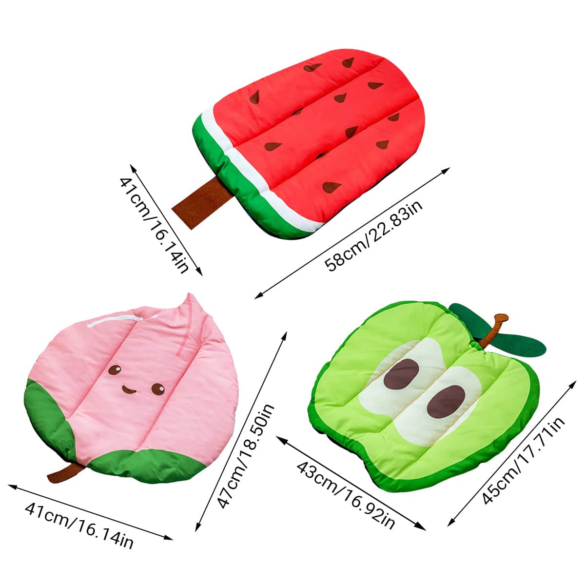 Pet Cooling Mat - Peach Design with Smiling Face, 47 x 41 cm - view 4