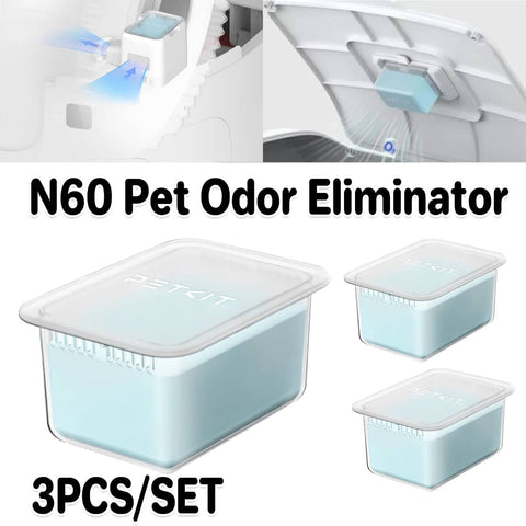 Pet Deodorising Cube Refill Pack of 3 Compatible with PETKIT N60 Odour Eliminator