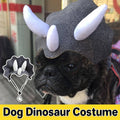 Pet Dinosaur Hat Costume with Triceratops Horns for Small Dogs and Cats