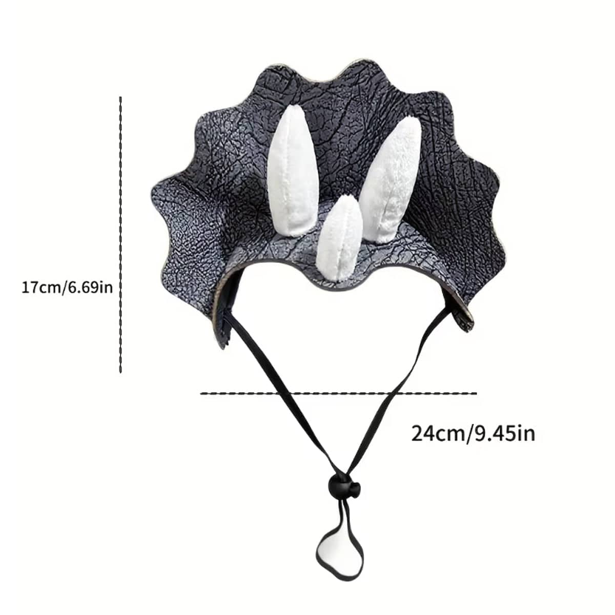Pet Dinosaur Hat Costume with Triceratops Horns for Small Dogs and Cats - view 3