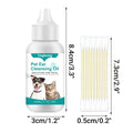 Pet Ear Cleaning Oil for Cats and Dogs, 30 ml with 10 Cotton Swabs - view 3