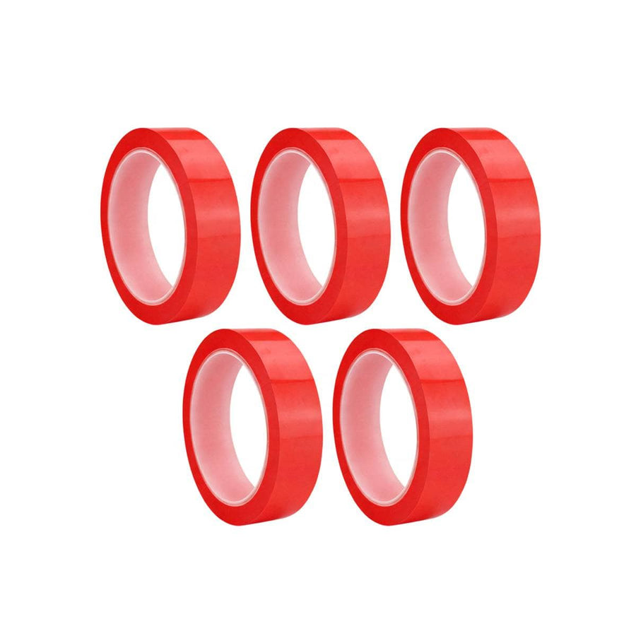 PET Electrical Insulation Tape, 18 mm x 66 m, Pack of 5 - Red