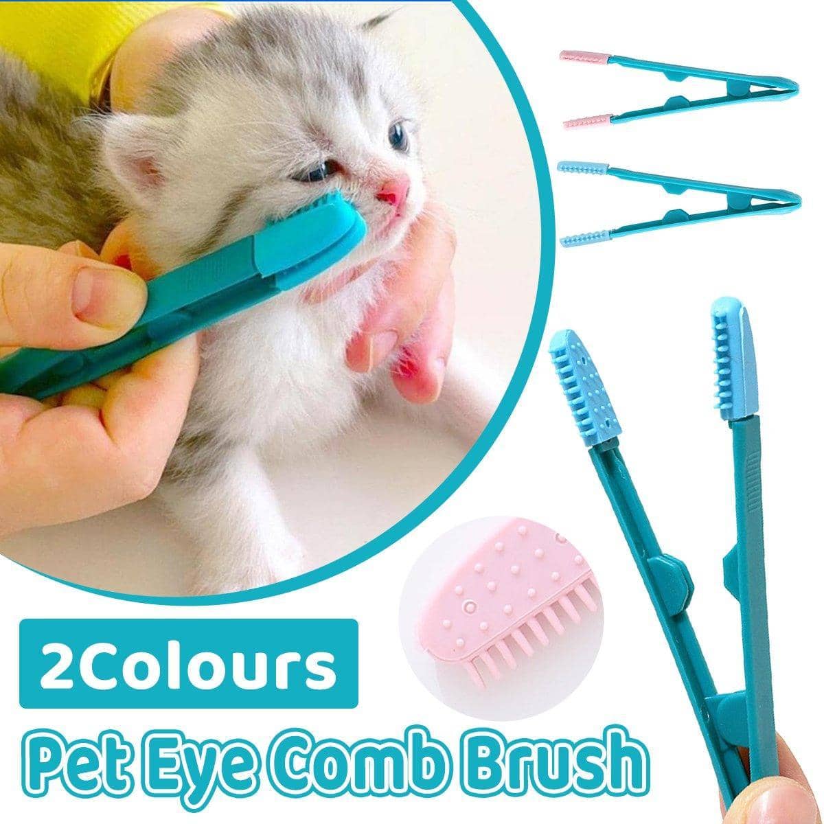 Pet Eye Brush with Silicone Bristles - Blue - view 2