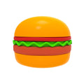 Pet Feeding Bowl for Dogs and Cats - Hamburger Shaped, 5-In-1 Melamine and Silicone - view 2