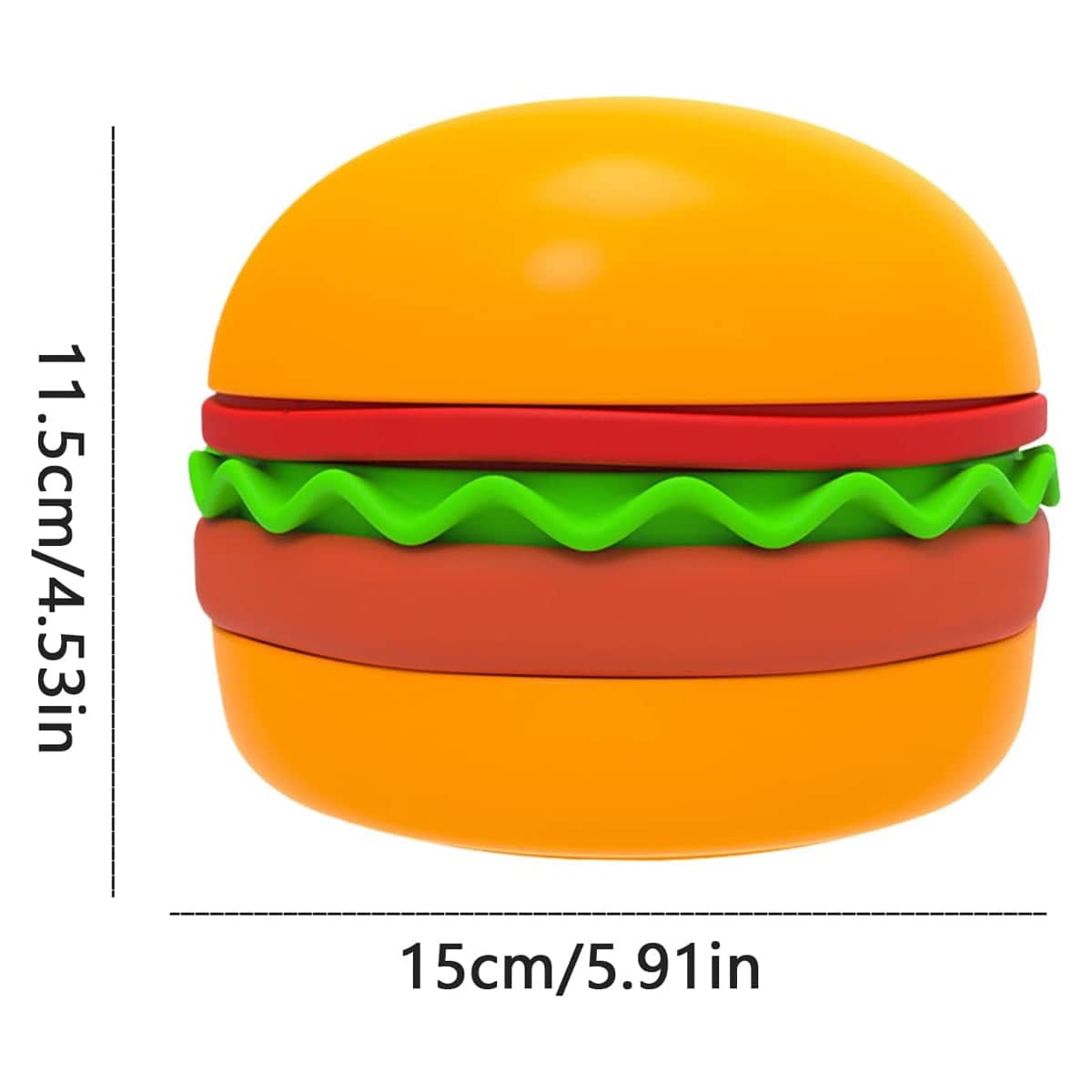 Pet Feeding Bowl for Dogs and Cats - Hamburger Shaped, 5-In-1 Melamine and Silicone - view 3
